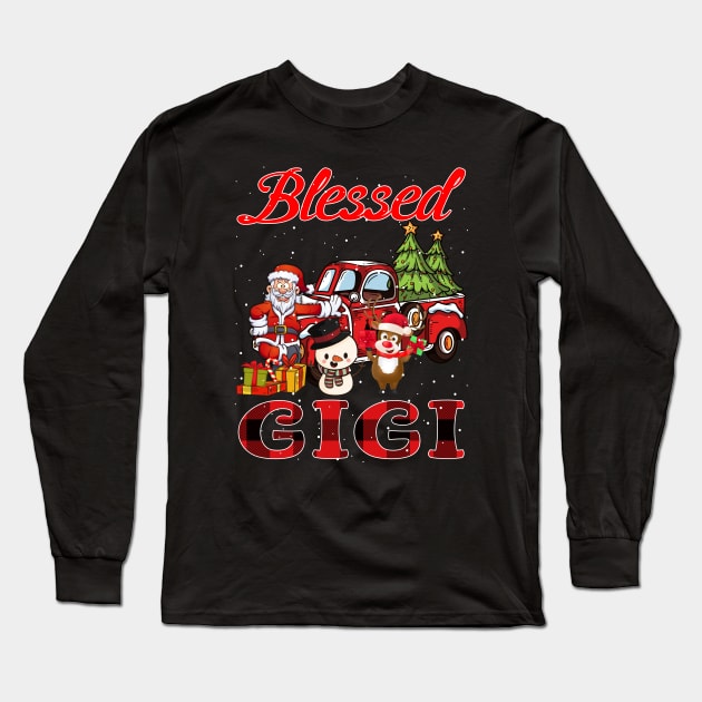 Blessed Gigi Red Plaid Christmas Long Sleeve T-Shirt by intelus